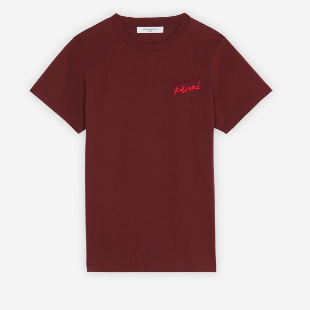 Maison Kitsuné Mini hand writing red